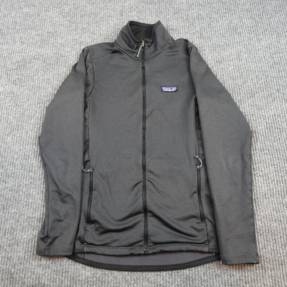 Patagonia Regulator Fleece Jacket Womens Small Gray Full Zip Pockets Lightweight